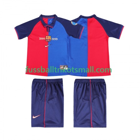 Fußballtrikots FC Barcelona 1999 2000 Retro Kinder Kurzarm Heimtrikotsatz kaufen